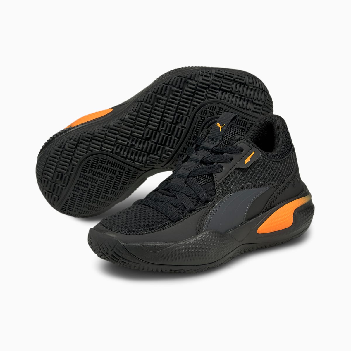 Basketbalove Tenisky Puma Court Rider 2.0 Pop JR Dievcenske Čierne/Oranžové | SK731862