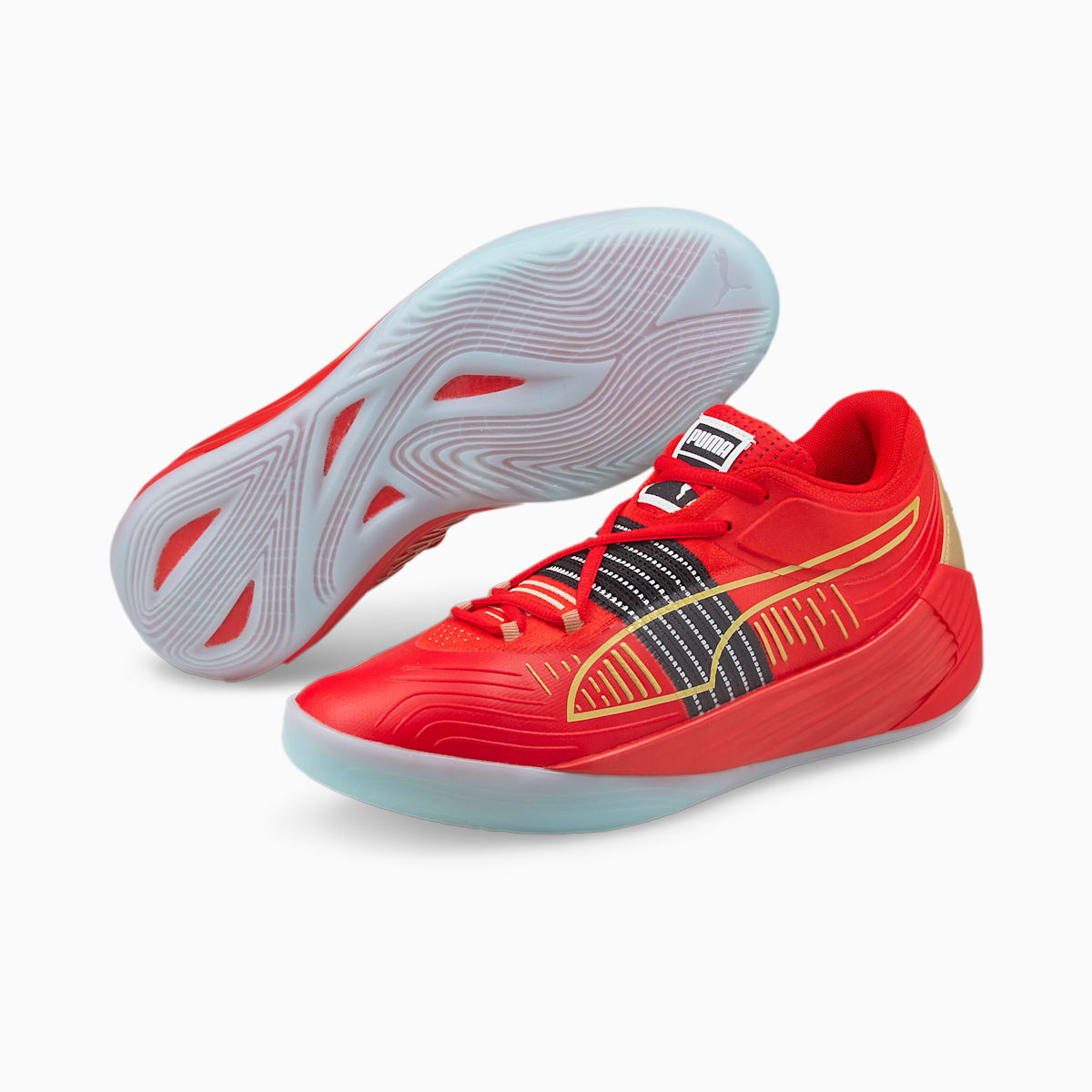 Basketbalove Tenisky Puma Fusion Nitro Damske Červené/Zlate | SK359687