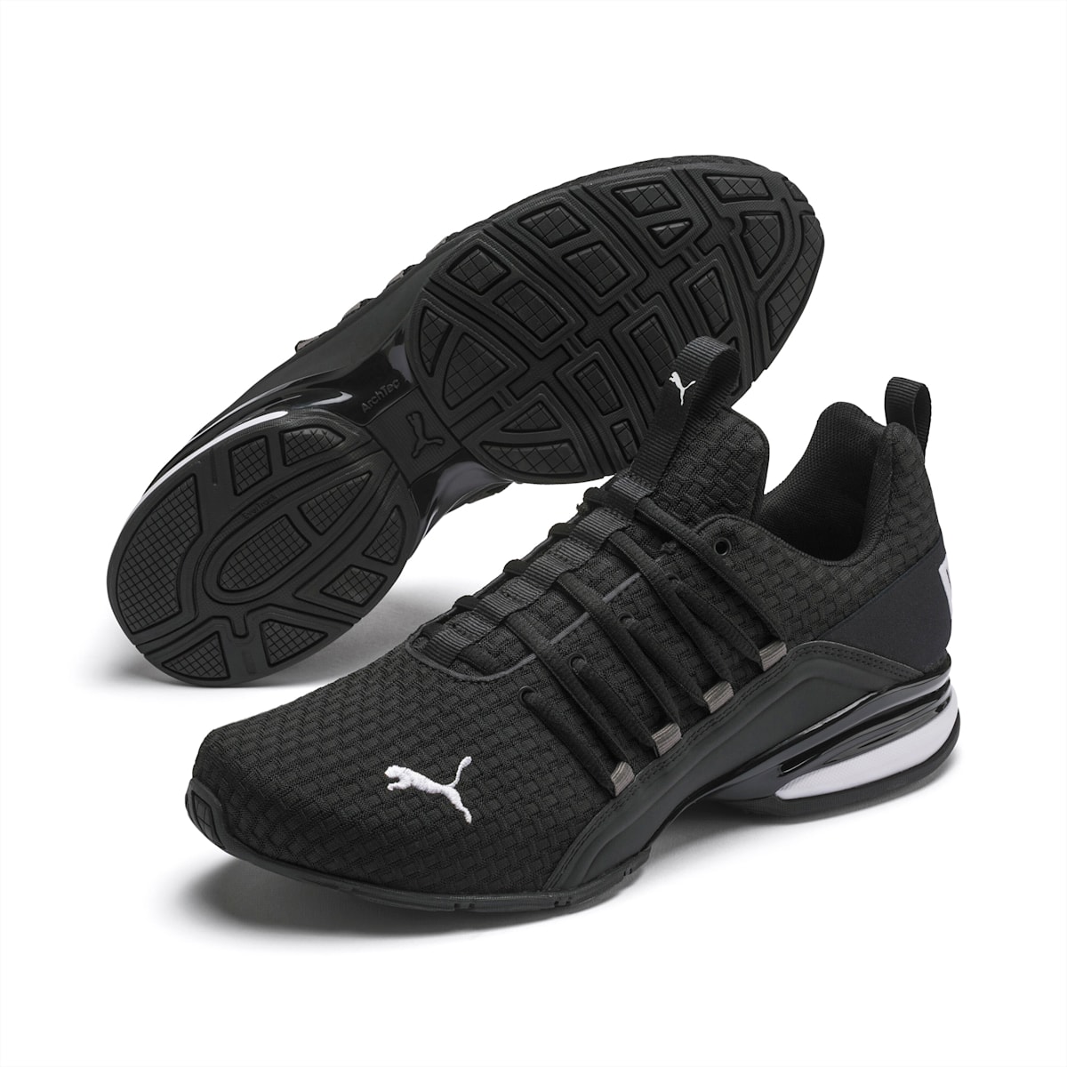 Bezecke Topanky Puma Axelion Block Panske Čierne/Biele | SK809432