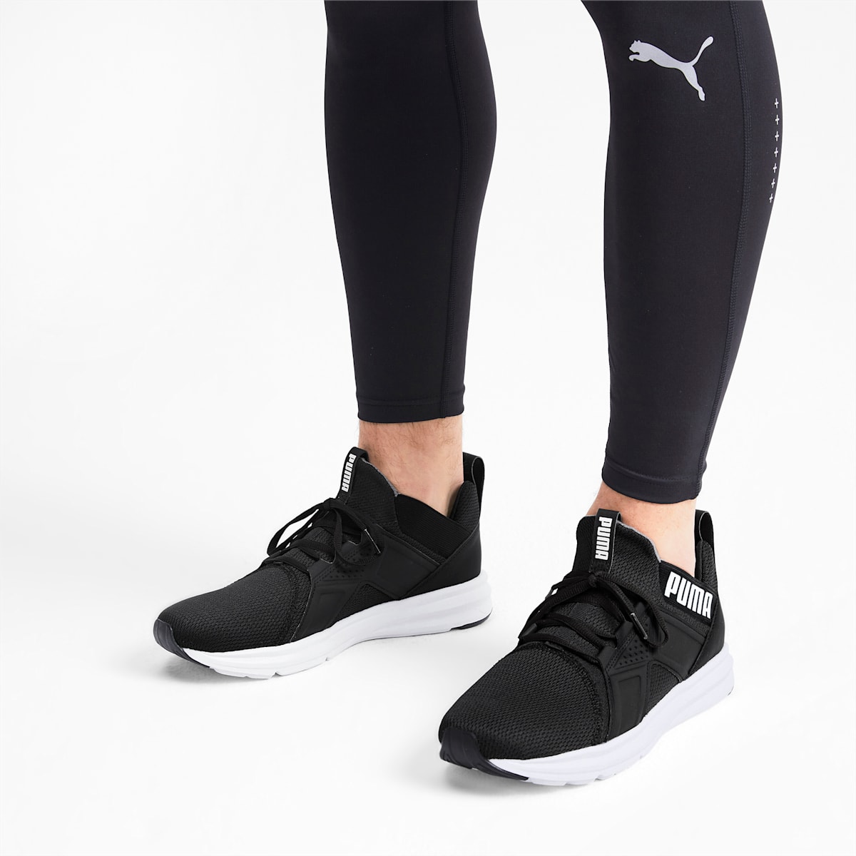 Bezecke Topanky Puma Enzo Sport Panske Čierne/Biele | SK813756