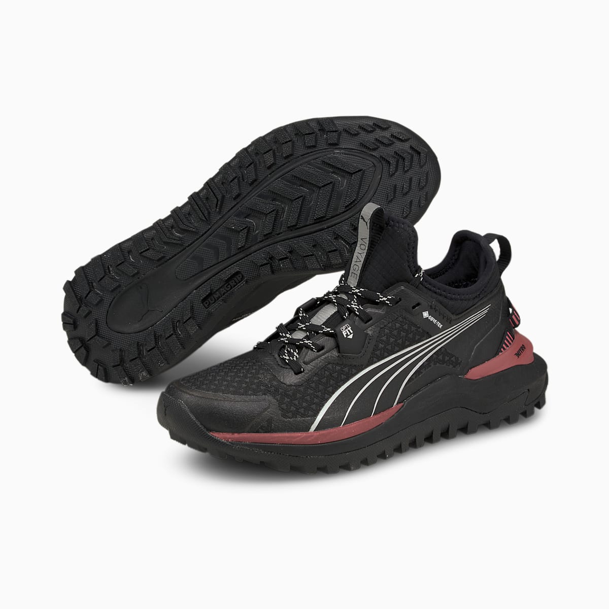 Bezecke Topanky Puma Voyage Nitro Gore-Tex Damske Čierne/Metal Strieborne | SK124569