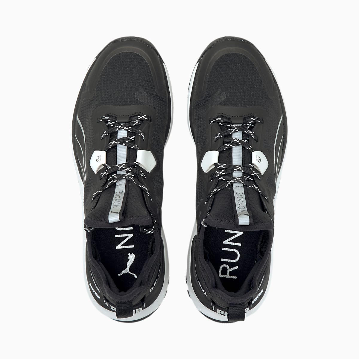 Bezecke Topanky Puma Voyage Nitro Panske Čierne/Metal Strieborne | SK237694