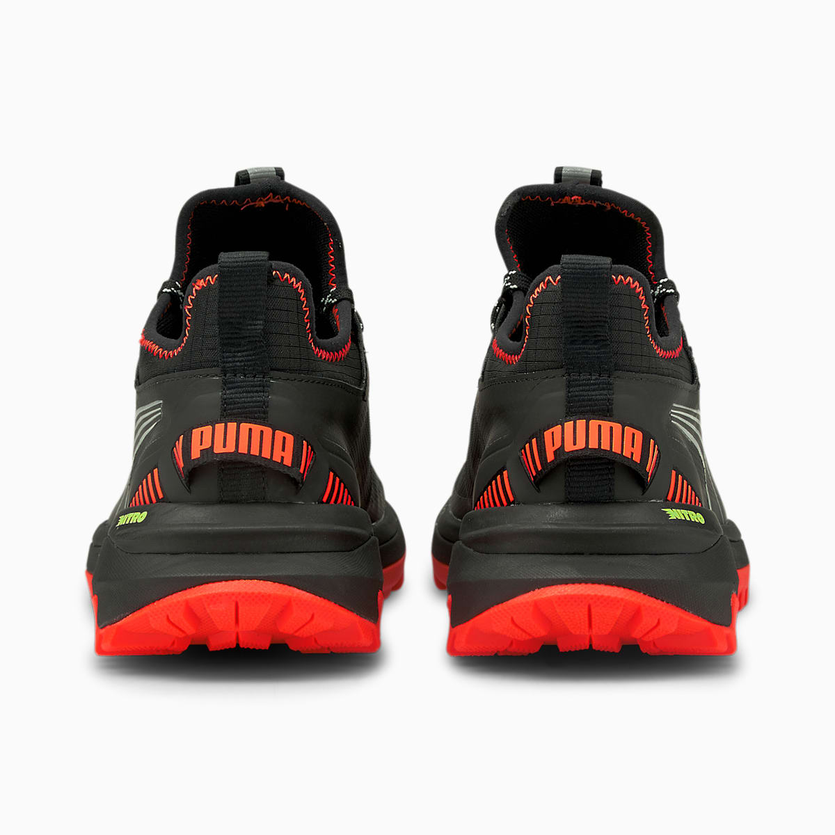 Bezecke Topanky Puma Voyage Nitro Panske Čierne/Oranžové/Metal Strieborne | SK256349