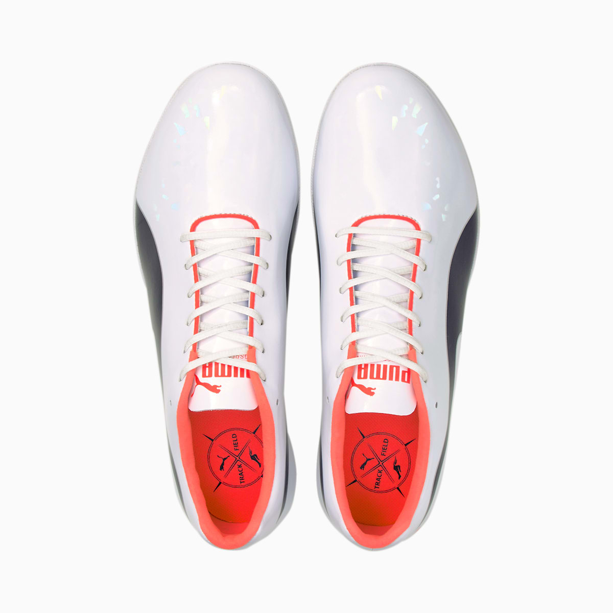 Bezecke Topanky Puma evoSPEED Sprint 10 Track & Field Boots Damske Biele/Čierne/Oranžové | SK907362