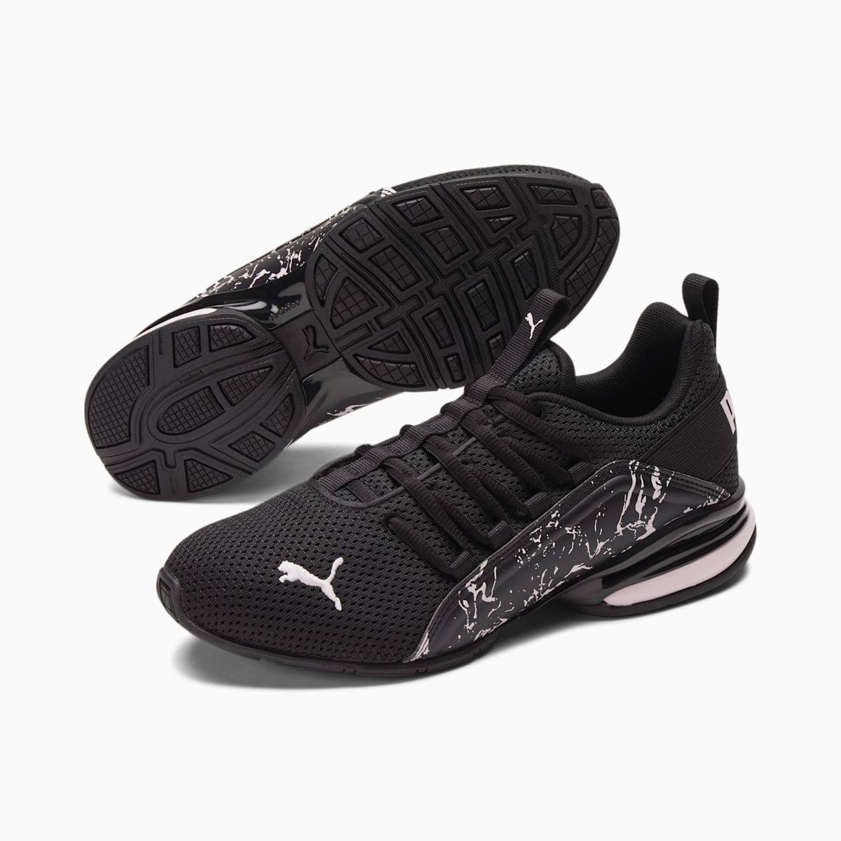 Botasky Puma Axelion Marble Damske Čierne/Ruzove | SK459037