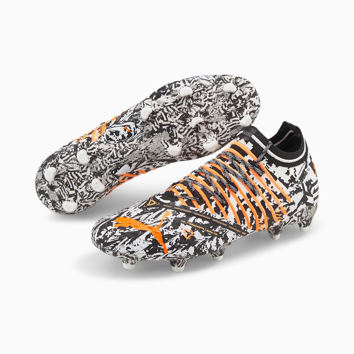 Kopačky Puma FUTURE Z 1.3 Teaser FG/AG Panske Biele/Čierne/Oranžové | SK529183