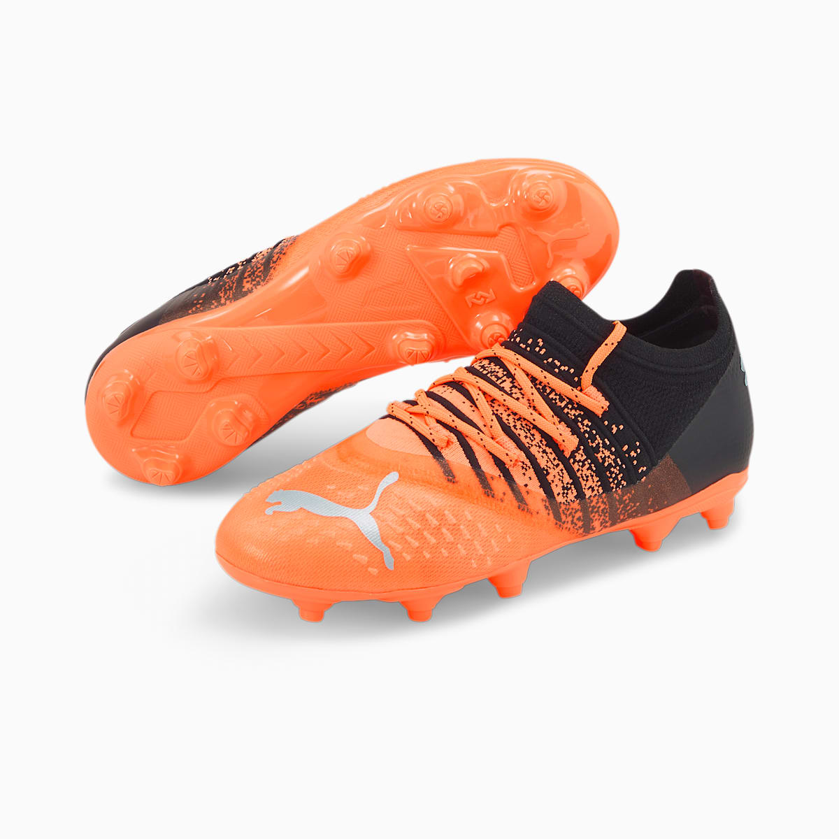 Kopačky Puma FUTURE Z 2.3 FG/AG JR Chlapcenske Strieborne/Čierne | SK134582