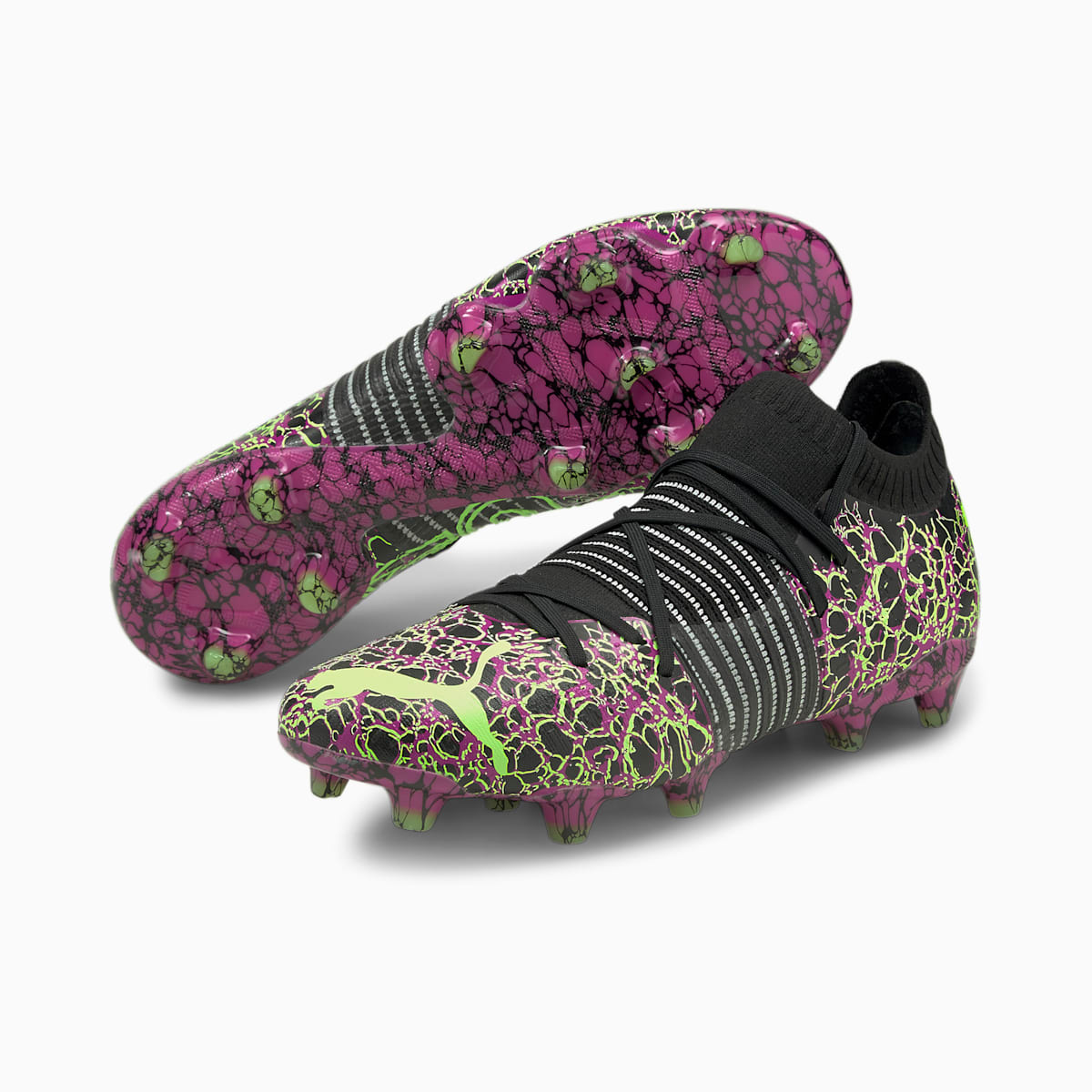 Kopačky Puma Future Z 1.2 FG/AG Panske Čierne/Zelene | SK695820