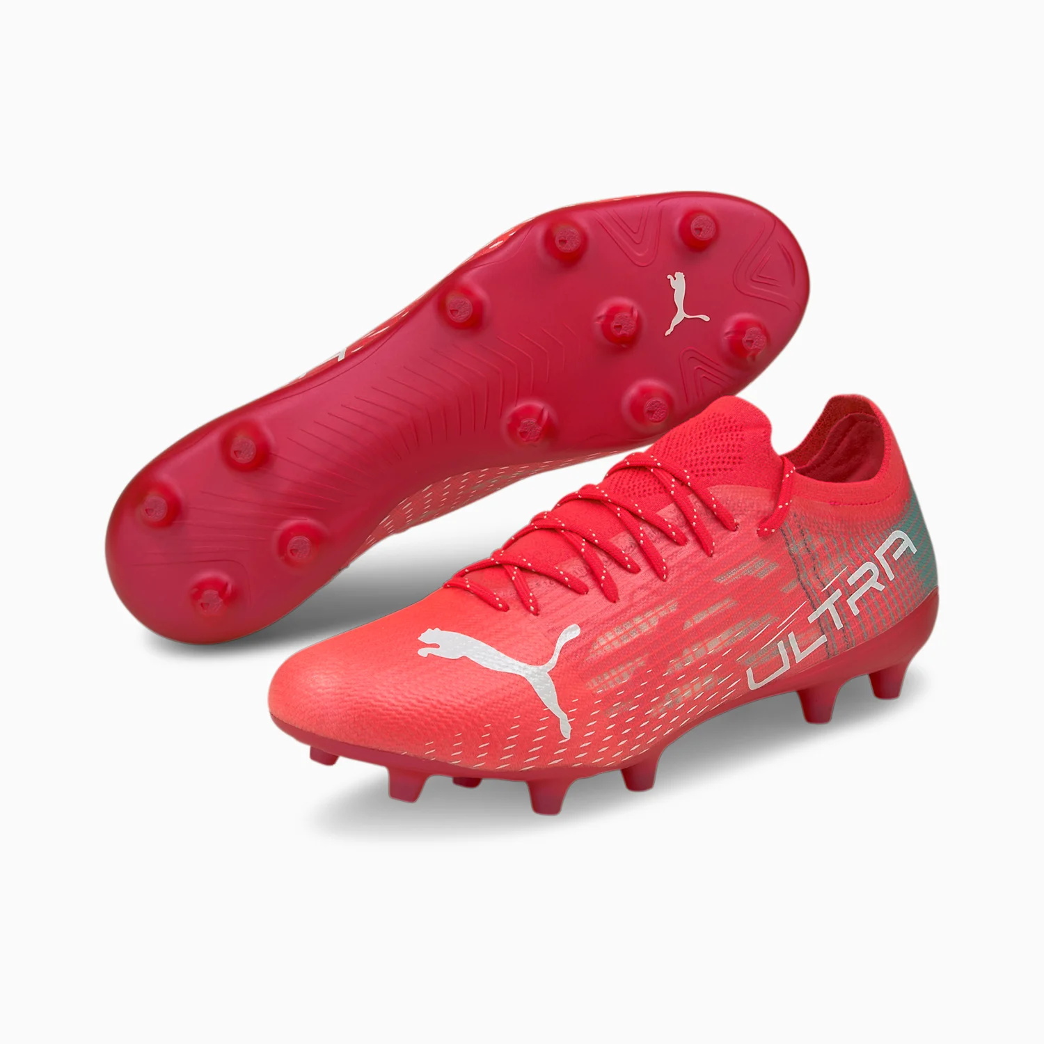 Kopačky Puma ULTRA 1.3 FG/AG Damske Oranžové/Biele/Svetlo Tyrkysové | SK247861