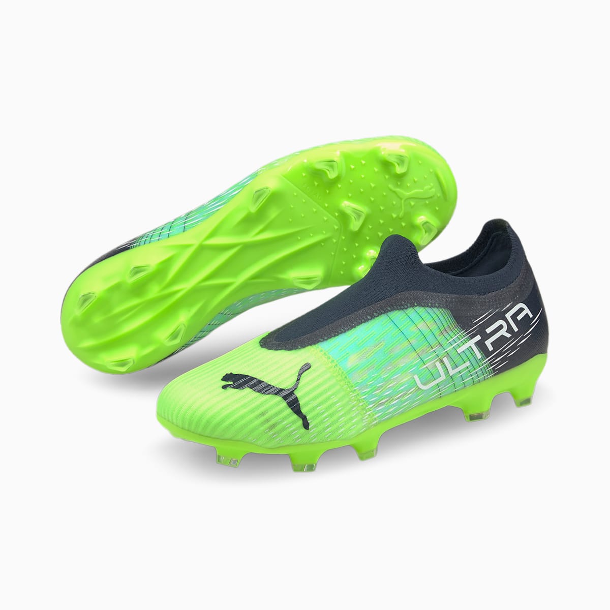 Kopačky Puma ULTRA 3.3. FG/AG JR Dievcenske Zelene/Svetlo Tyrkysové | SK416098