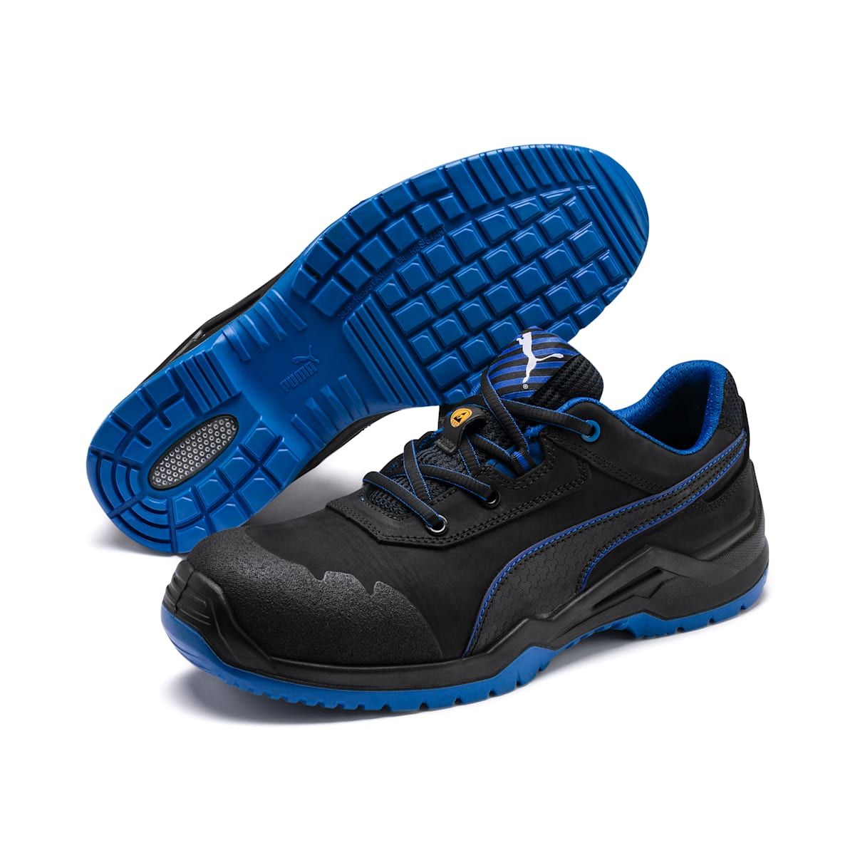 Pracovní Obuv Puma Bezpečnostné Boot Argon Blue Low S3 ESD SRC Panske Čierne/Modre | SK951428