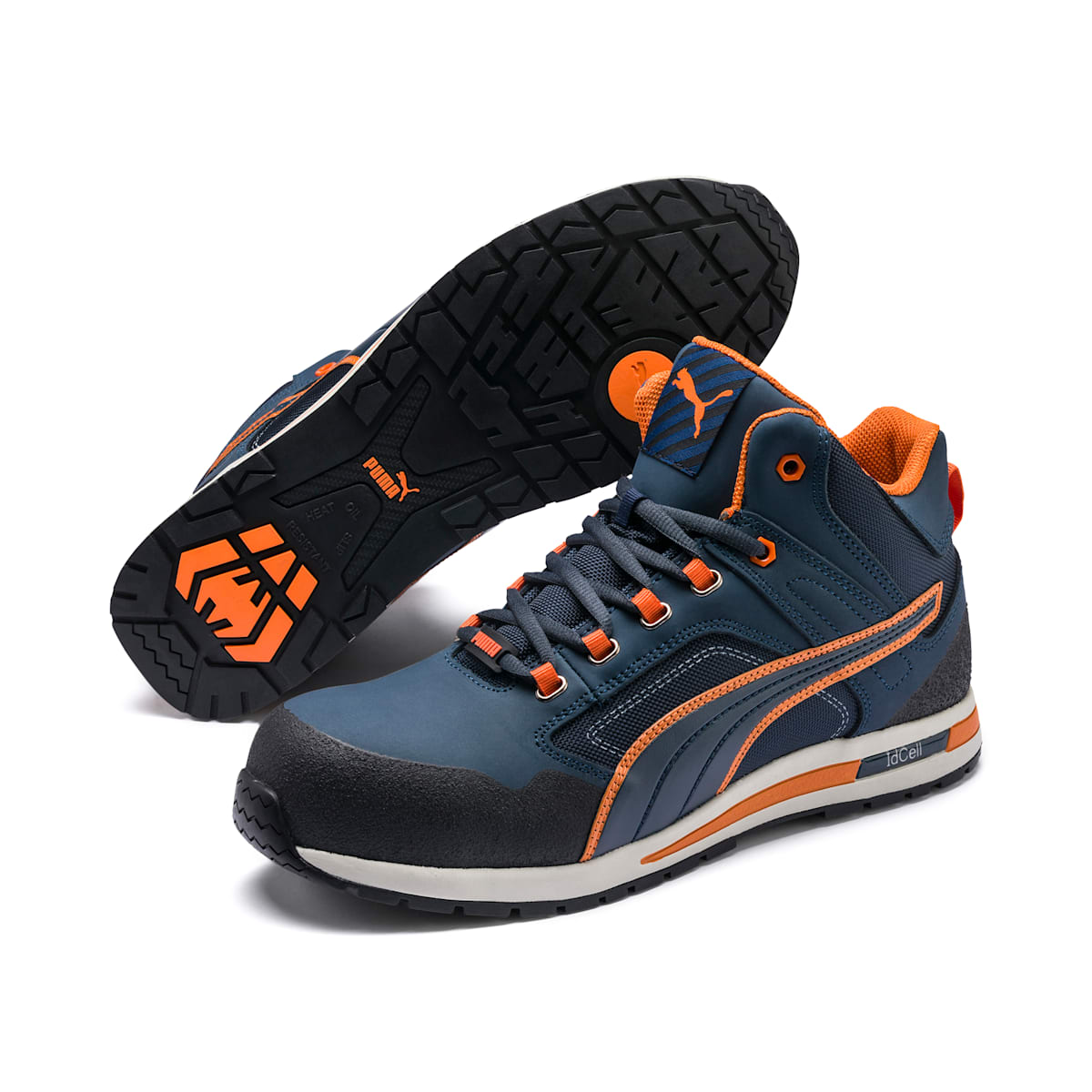 Pracovní Obuv Puma Bezpečnostné Shoe Crosstwist Mid S3 HRO SRC Panske Modre/Oranžové | SK912408