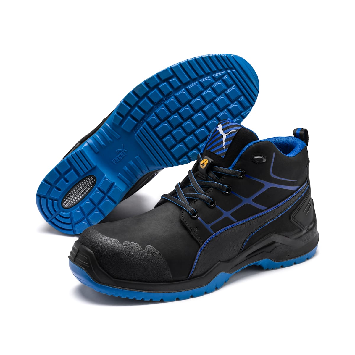 Pracovní Obuv Puma Krypton Blue Mid Panske Čierne/Modre | SK498736