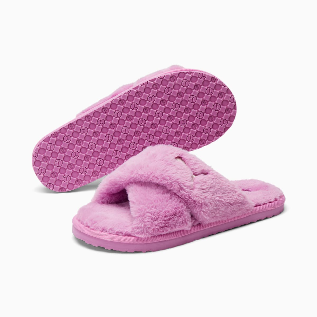 Slapky Puma Fluff X Remienkove Slide Damske Biele | SK192580