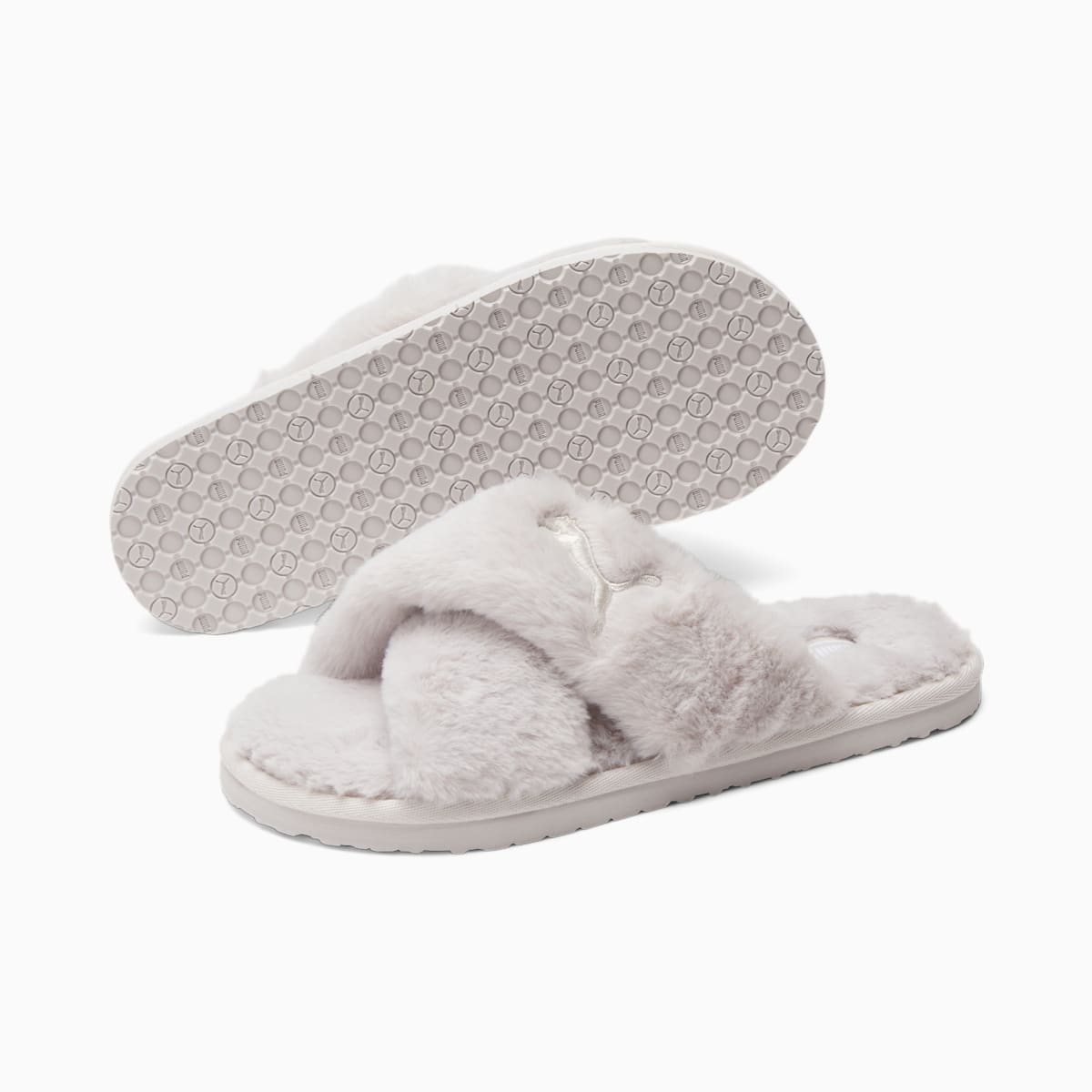 Slapky Puma Fluff X Remienkove Slide Damske Biele | SK796081