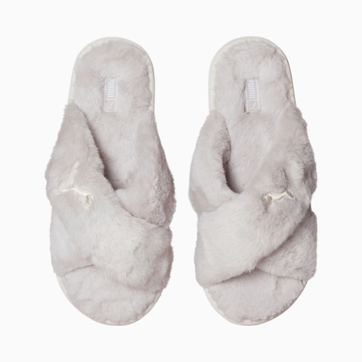 Slapky Puma Fluff X Remienkove Slide Damske Biele | SK796081