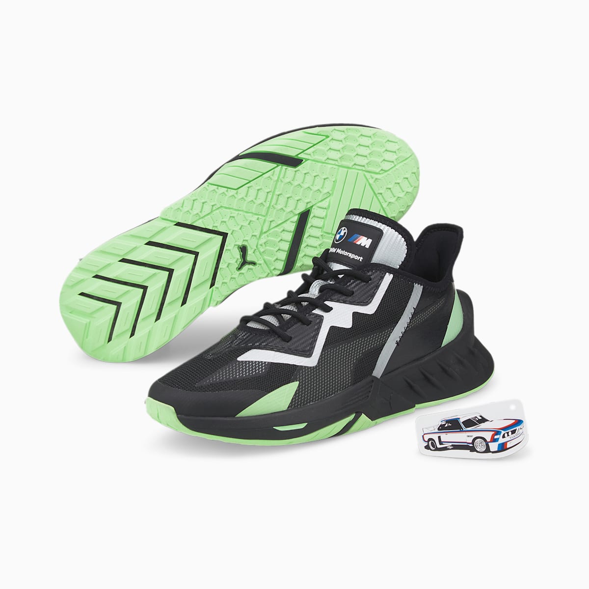 Tenisky Puma BMW M Motorsport MACO SL Panske Čierne/Strieborne/Svetlo Zelene | SK754891