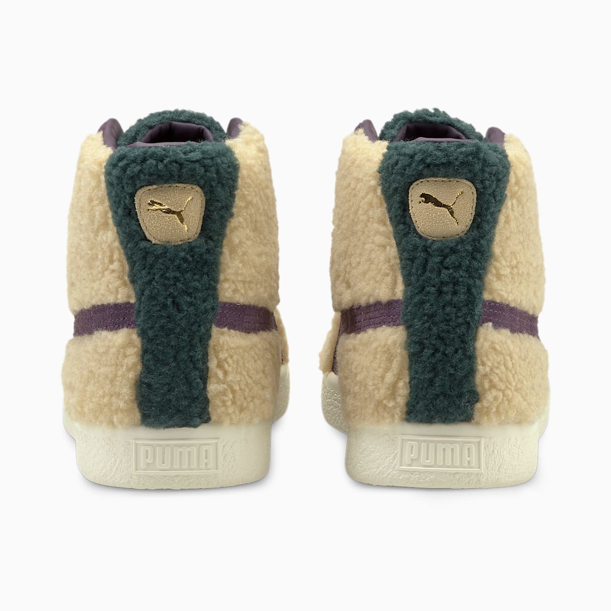 Tenisky Puma Basket Mid Vintage Sherpa Panske Zelene/Nachový | SK039612