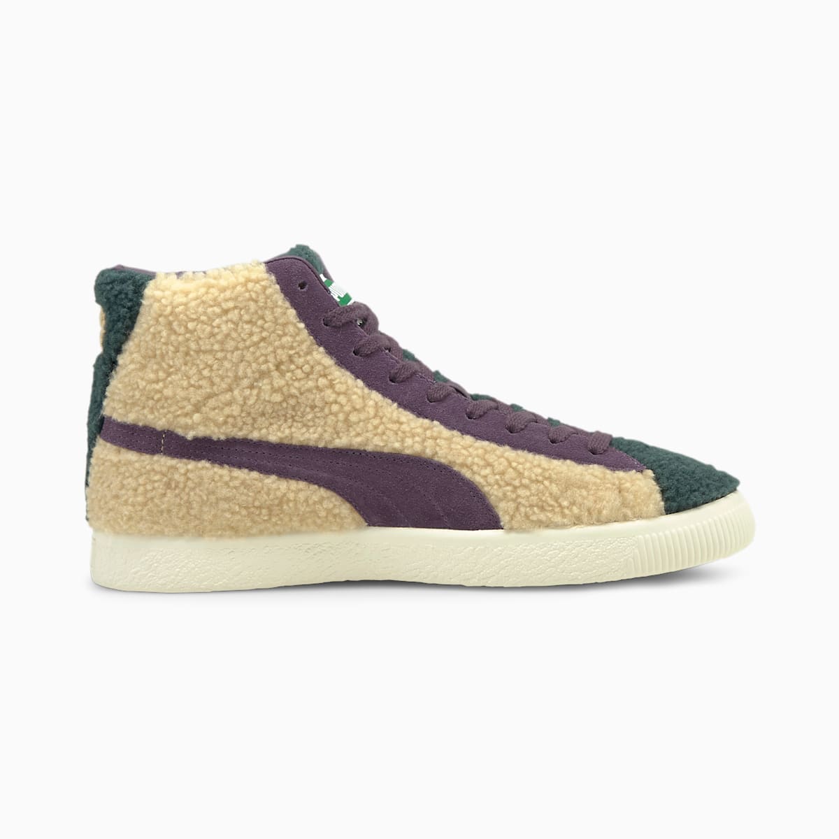 Tenisky Puma Basket Mid Vintage Sherpa Panske Zelene/Nachový | SK039612