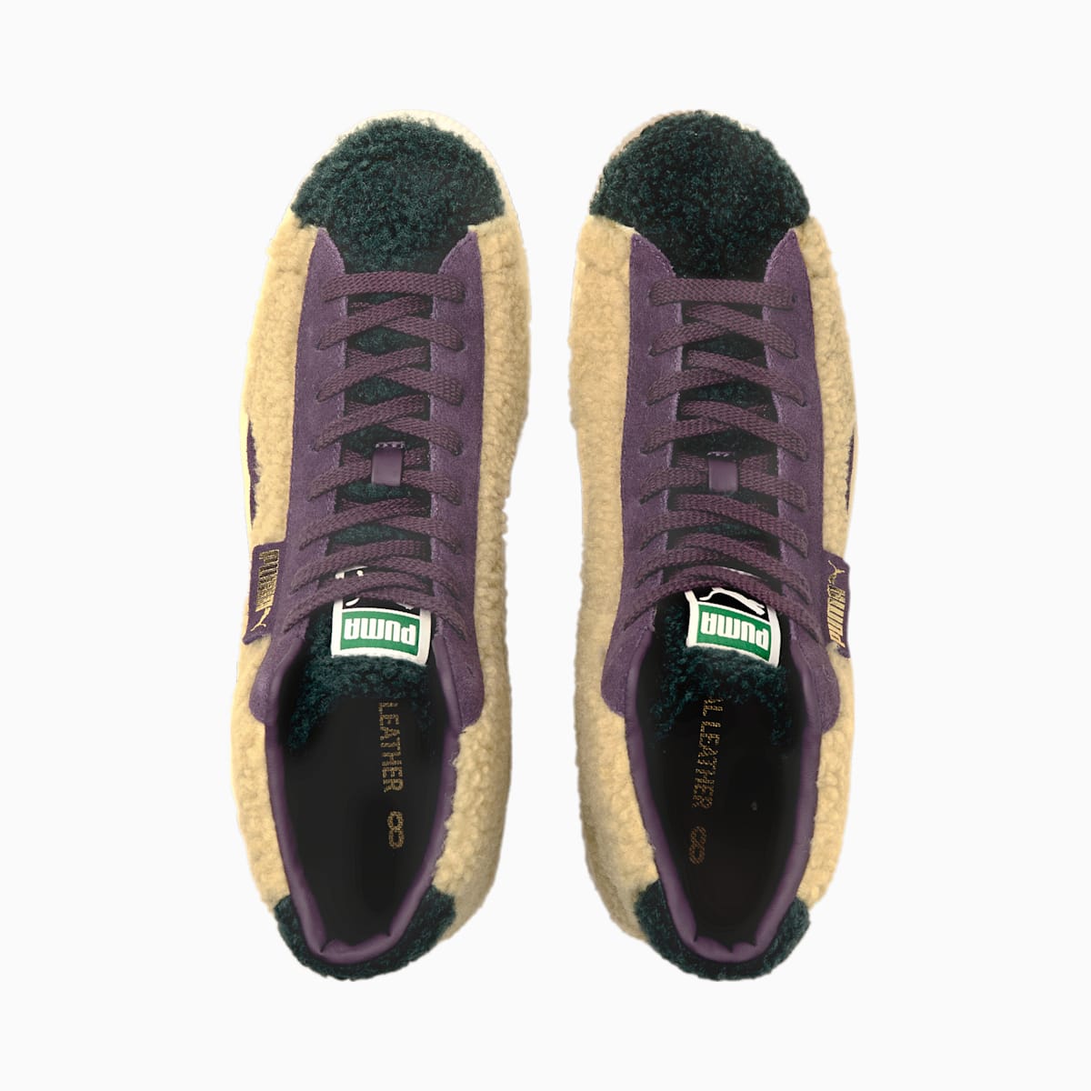 Tenisky Puma Basket Mid Vintage Sherpa Panske Zelene/Nachový | SK039612