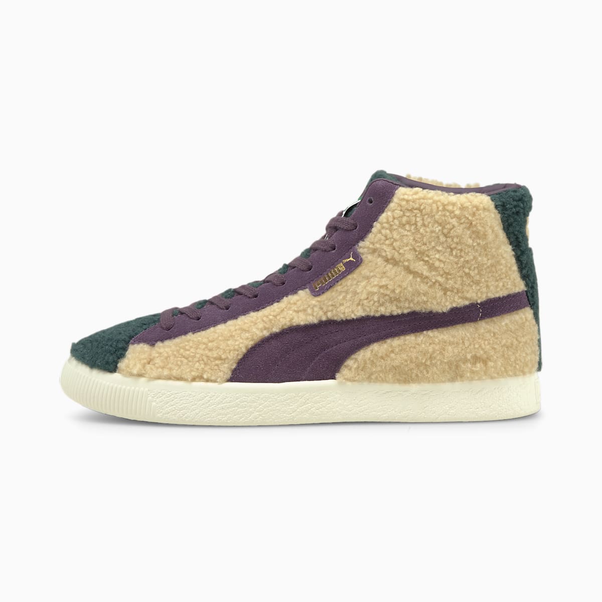 Tenisky Puma Basket Mid Vintage Sherpa Panske Zelene/Nachový | SK039612