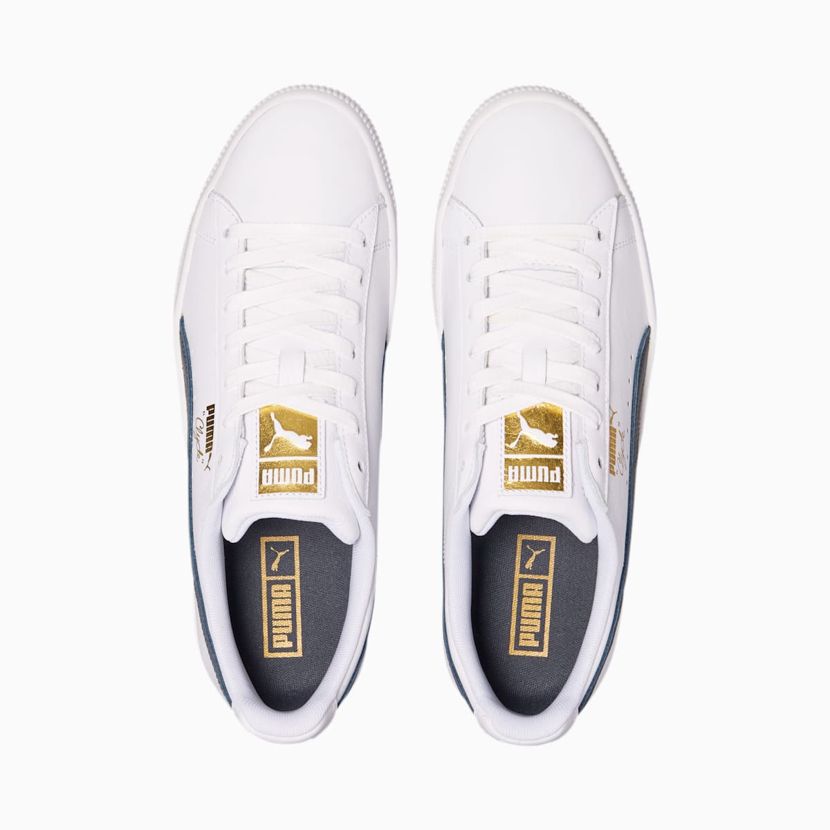 Tenisky Puma Clyde Core Foil Panske Biele/Námornícka Modrá/Zlate | SK915684