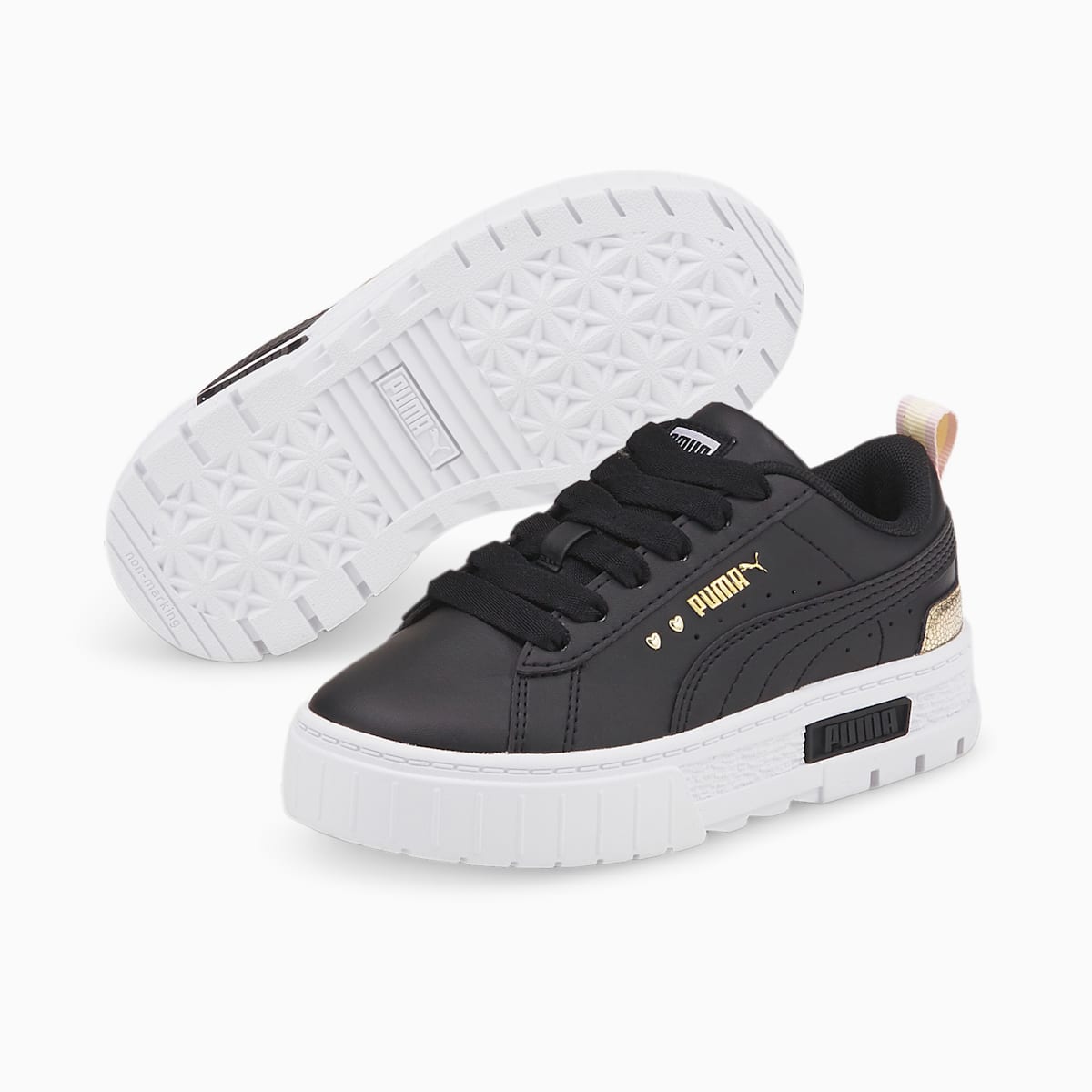 Tenisky Puma Mayze Shiny Dievcenske Čierne/Zlate | SK261539