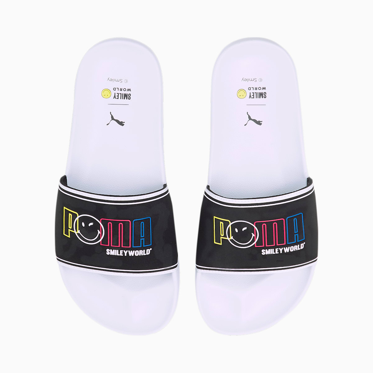 Tenisky Puma PUMA x SMILEYWORLD Leadcat 2.0 JR Dievcenske Biele/Čierne/Červené/Kráľovská Modrá | SK910634