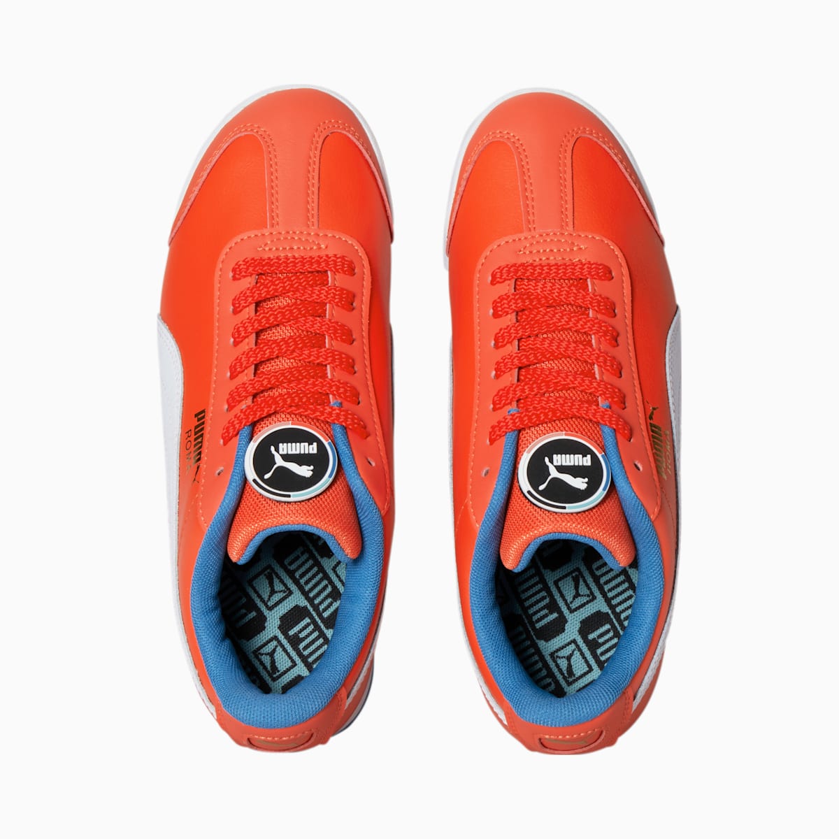 Tenisky Puma ROMA GO FOR Sneaker JR Chlapcenske Oranžové/Biele/Modre | SK965714