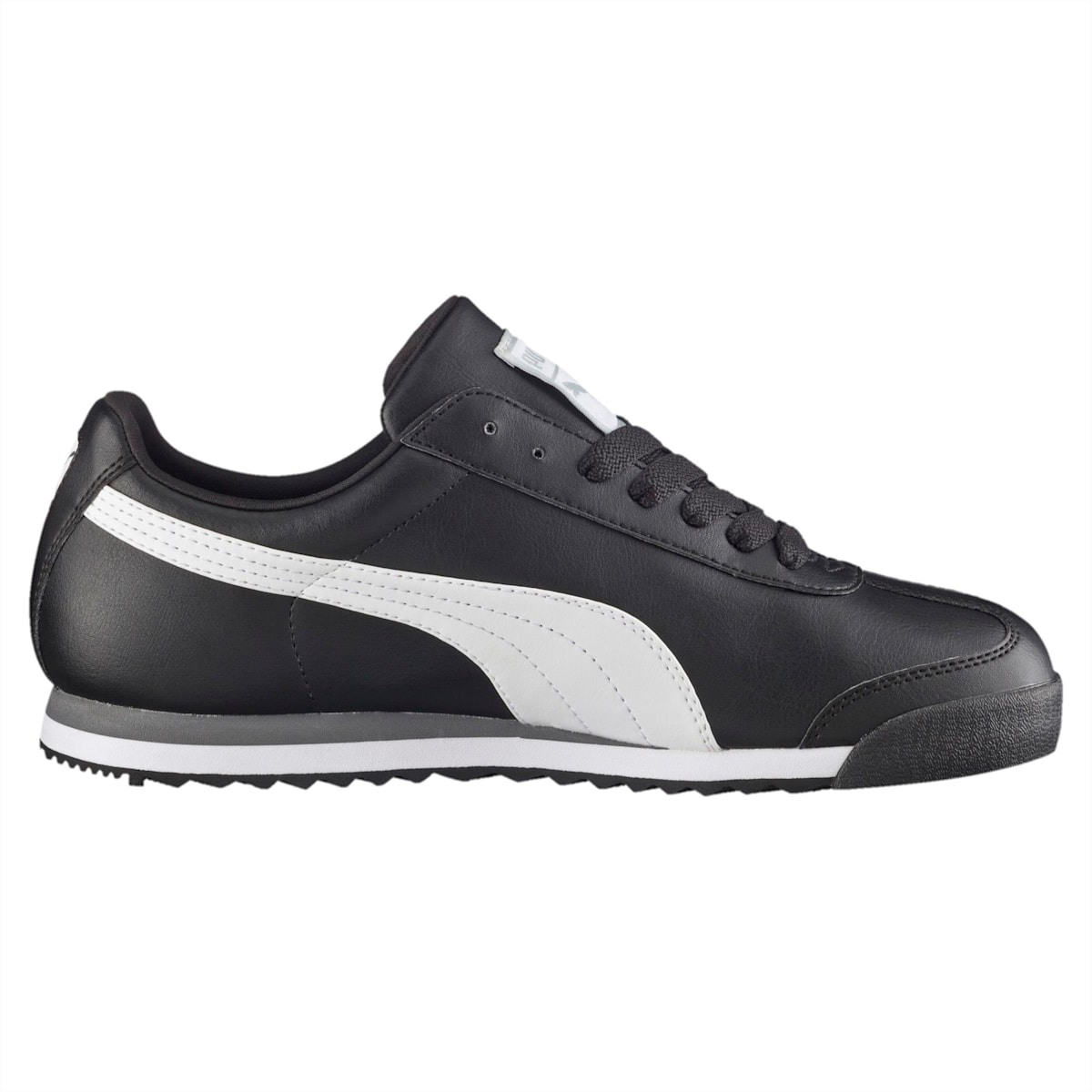 Tenisky Puma Roma Basic JR Chlapcenske Čierne/Biele/Strieborne | SK968351