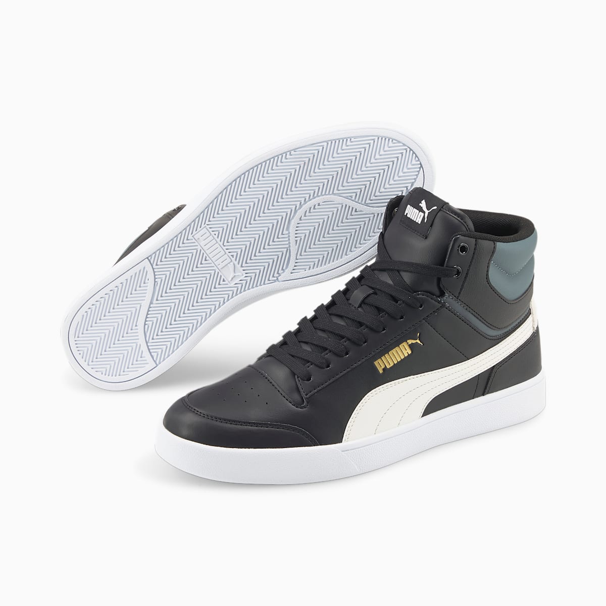Tenisky Puma Shuffle Mid Panske Čierne/Siva/Zlate | SK715062