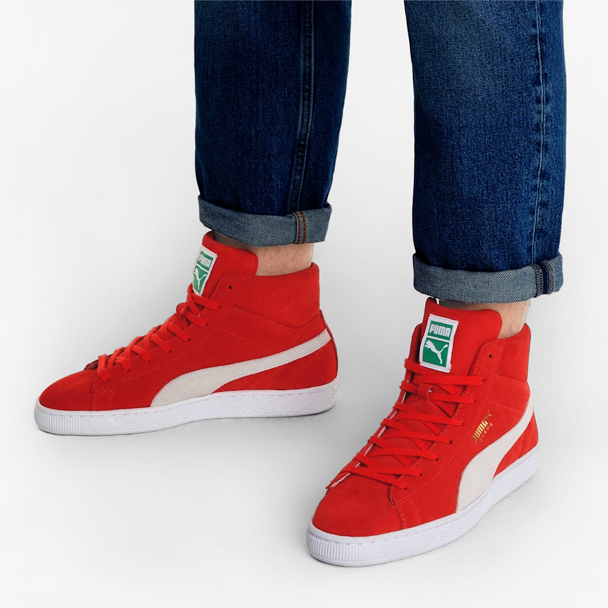 Tenisky Puma Suede Mid XXI Panske Červené/Biele | SK861523