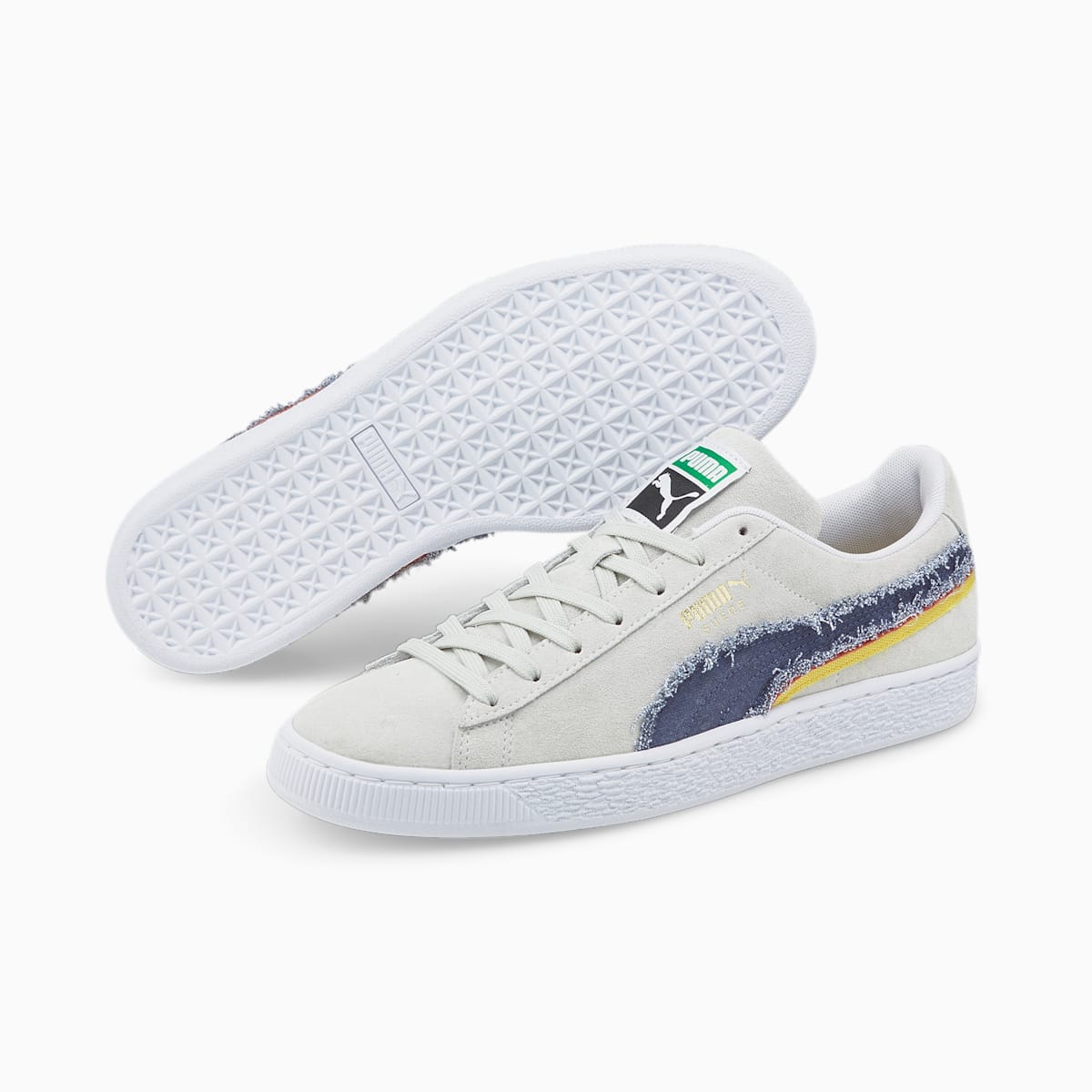 Tenisky Puma Suede Triplex Denim Panske Biele/Námornícka Modrá | SK647310