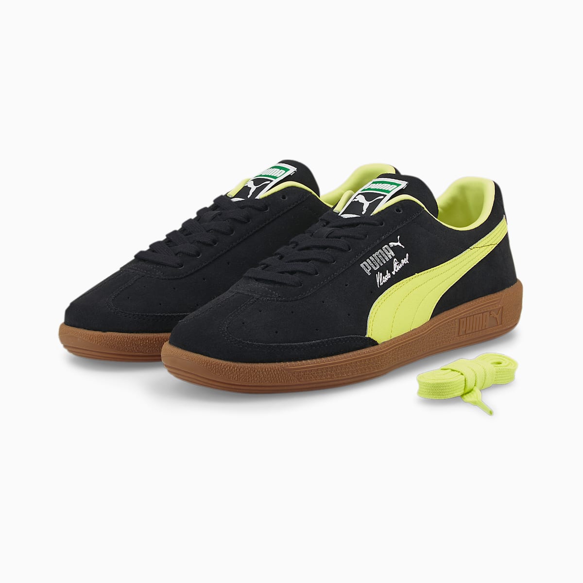 Tenisky Puma Vlado Stenzel Suede Panske Čierne/Citrón | SK297135