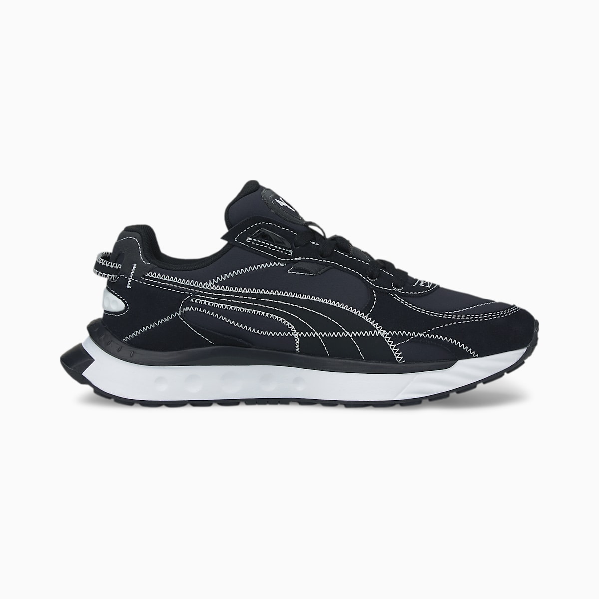 Tenisky Puma Wild Rider Embroidered Panske Čierne/Biele | SK813205