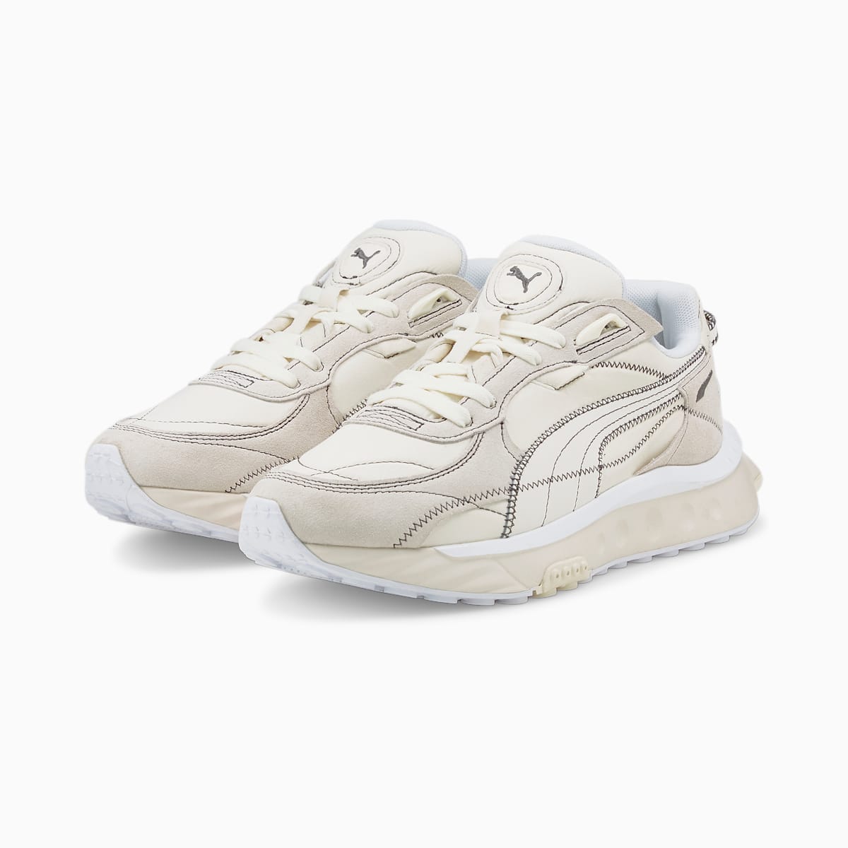Tenisky Puma Wild Rider Embroidered Panske Biele | SK853649